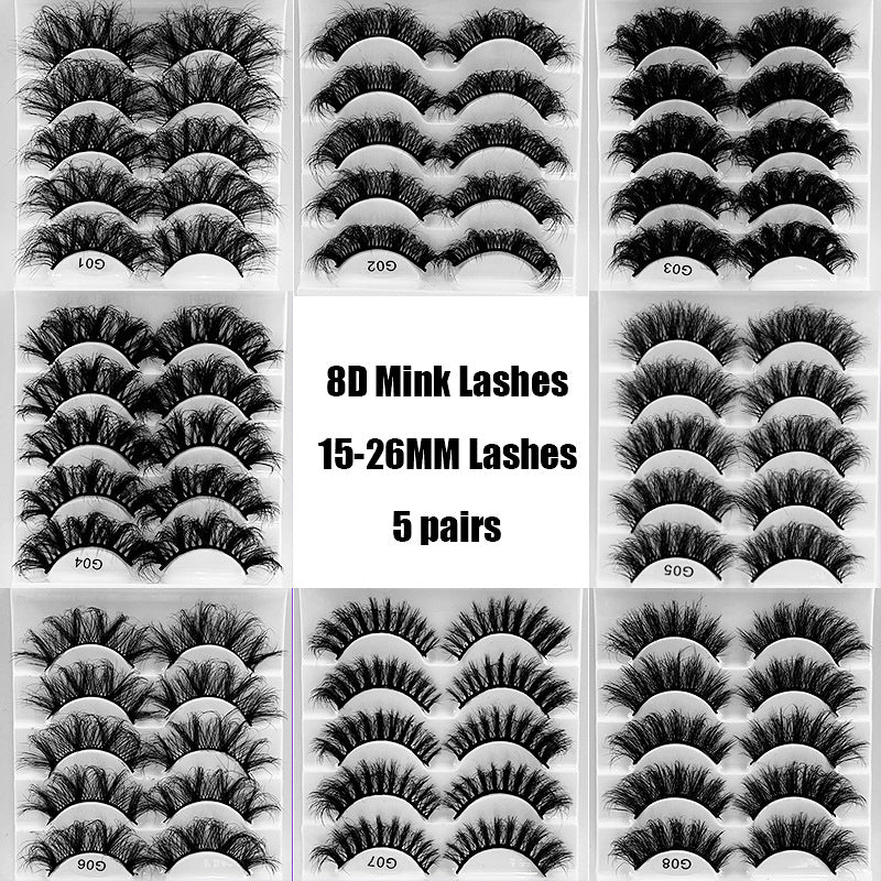5 Pairs Of 3D FLUFFY Mink Eyelashes