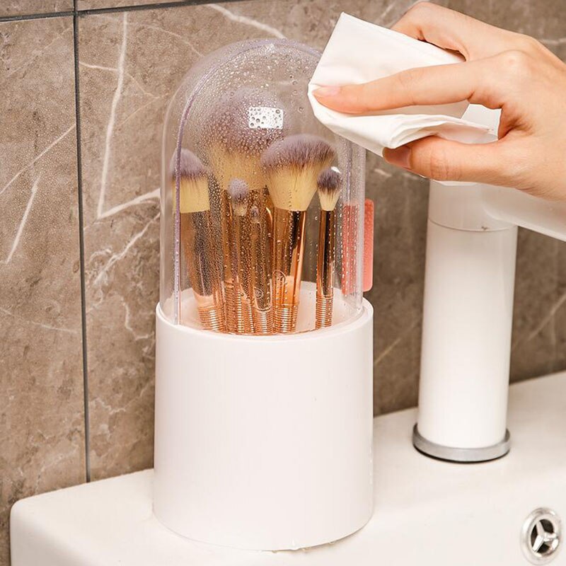 Makeup Brush Storage Box Cosmetic Organizer Makeup Brush Barrel Holder Waterproof