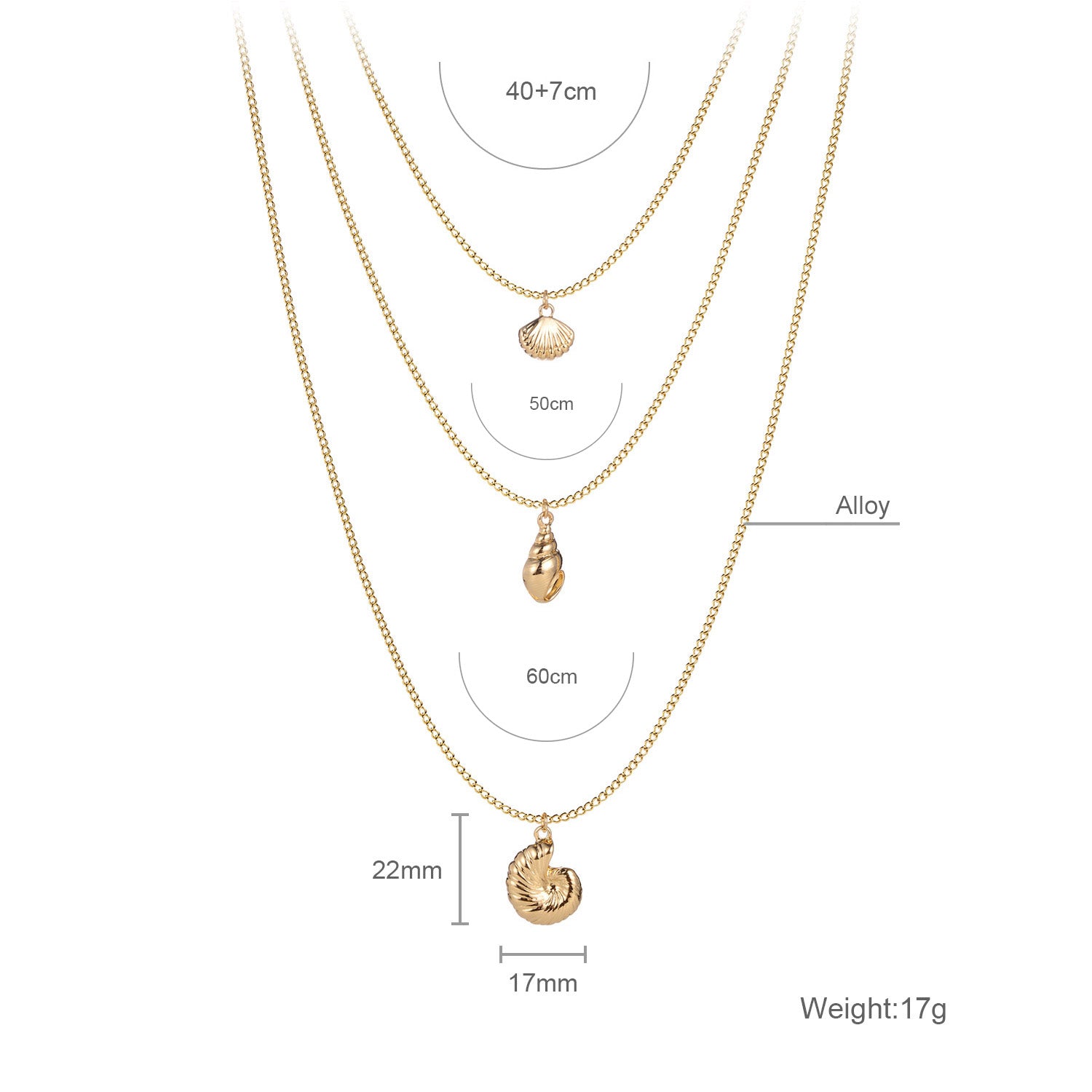 Stacked Necklace Personalized Design Multi Layer Trend Necklace Three Layer Necklace