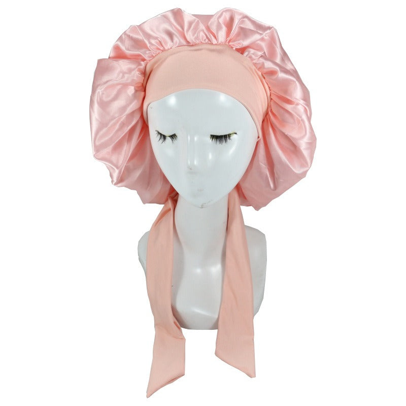 Laced Sleeping Bonnet Cap Silk Hair CareSleeping Cap