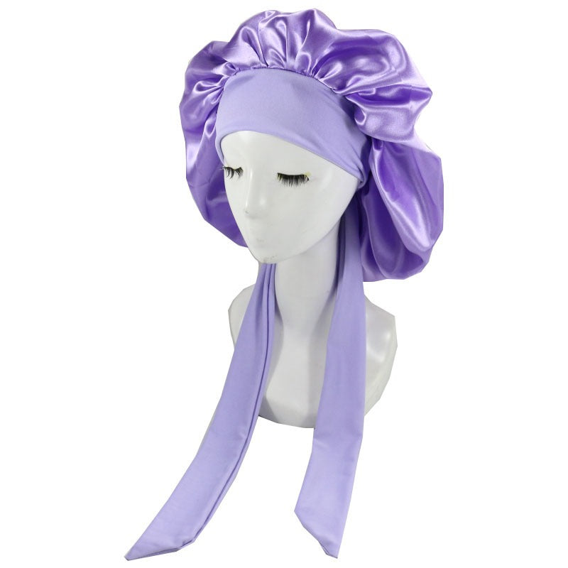 Laced Sleeping Bonnet Cap Silk Hair CareSleeping Cap