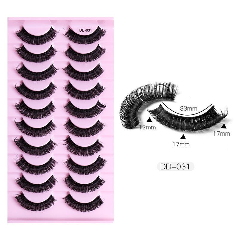 10 Pairs Of Multi-Layer Thick Mink Like Eyelashes