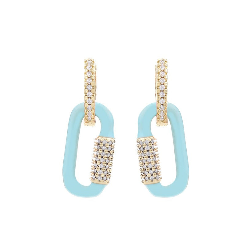 Diamond Geometric Earrings