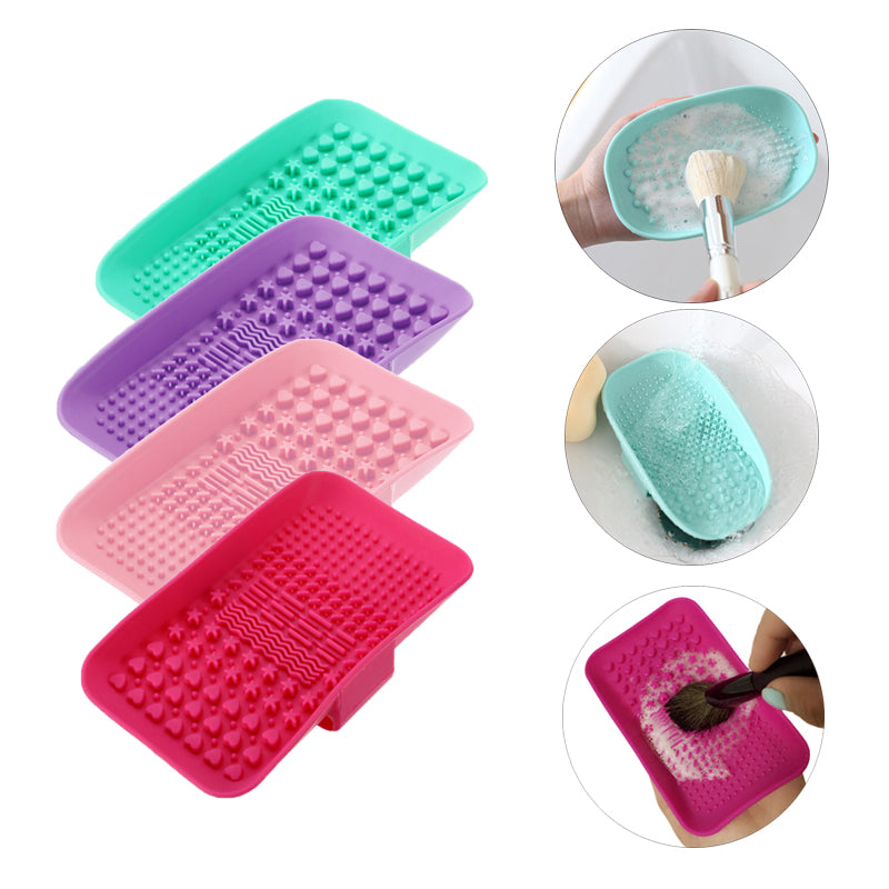 Silicone Makeup Brushes Cleaning Pad Cosmetic Brushes Cleaner Scrubber