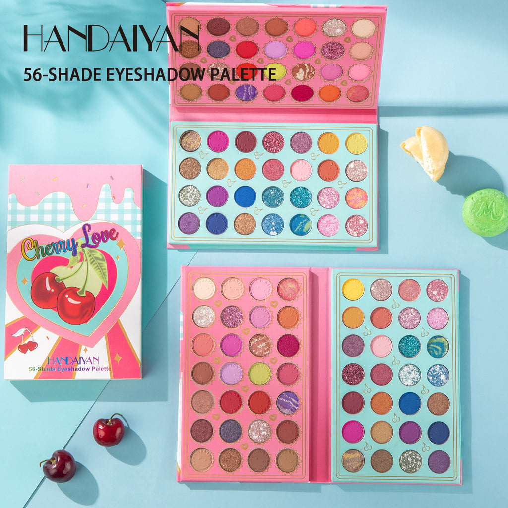 HANDAIYAN 56 Color Makeup Eyeshadow Palette Pearlescent Matte