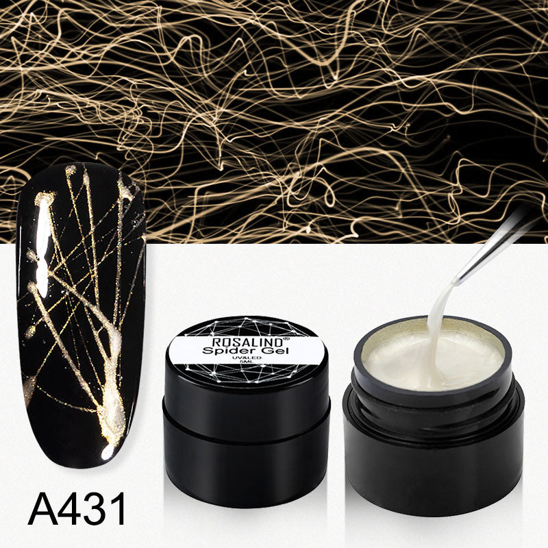 ROSALIND Gel Spider Line For Nails Art Gel Polish UV Colors Painting Gel Nail Polish Spider Gel Polish