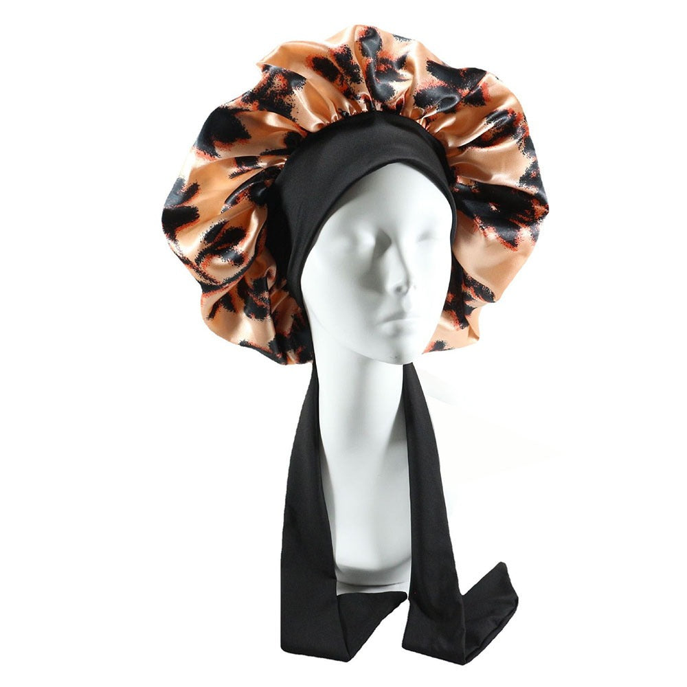 Laced Sleeping Bonnet Cap Silk Hair CareSleeping Cap