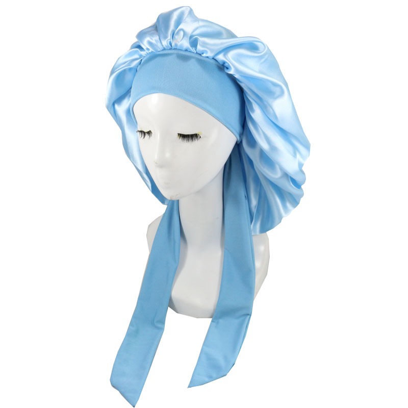 Laced Sleeping Bonnet Cap Silk Hair CareSleeping Cap