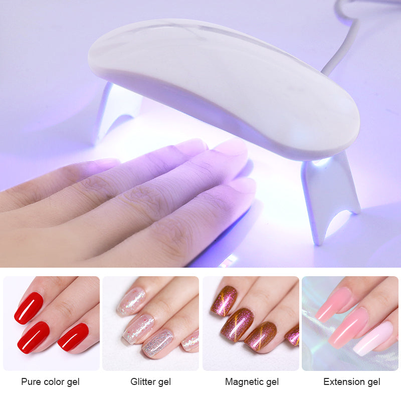 White Nail Dryer Machine UV LED Lamp Portable Micro USB
