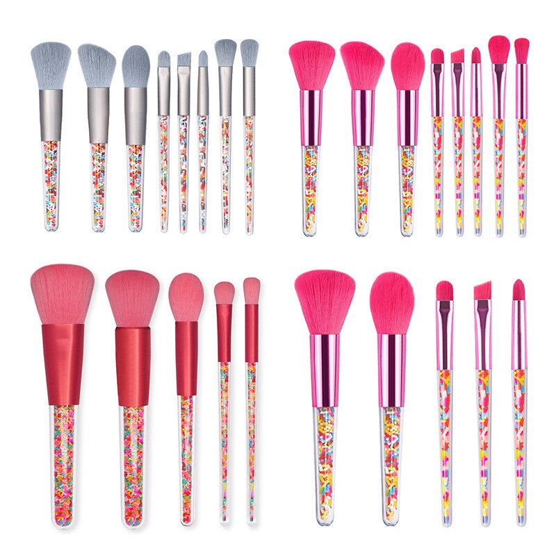 5/8pcs Mini Candy Makeup Brushes Soft Eyeshadow Powder Blush Eyebrow Brush Set Candy Theme Cosmetic Tools
