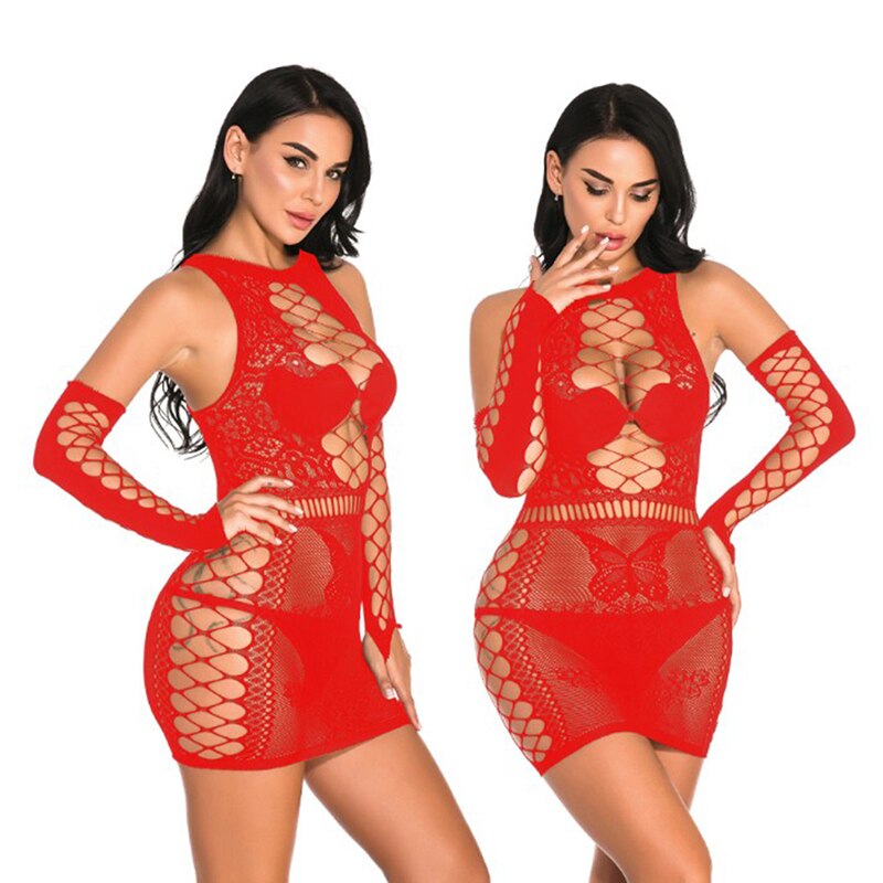 Women's Sexy Lingerie Exotic Lace Nightdress Dress