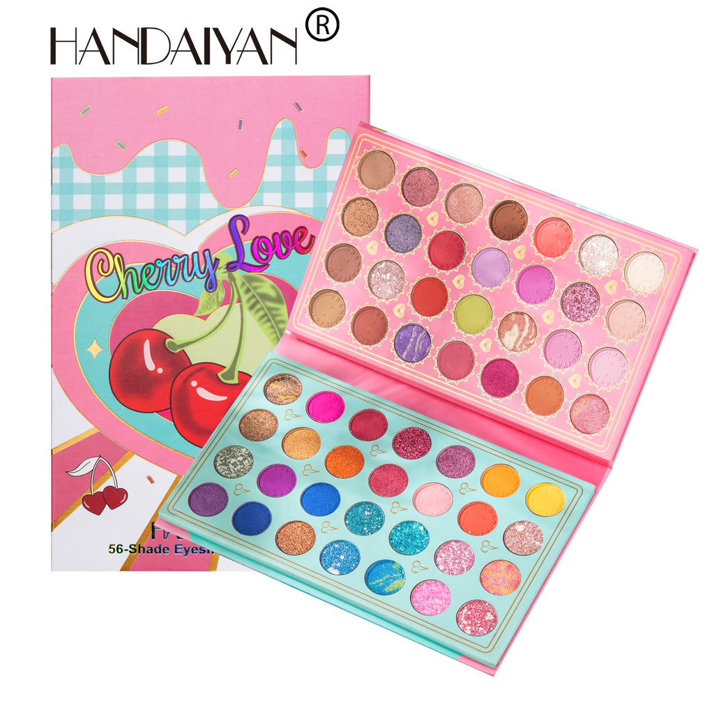 HANDAIYAN 56 Color Makeup Eyeshadow Palette Pearlescent Matte