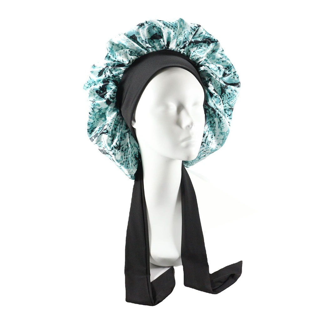 Laced Sleeping Bonnet Cap Silk Hair CareSleeping Cap