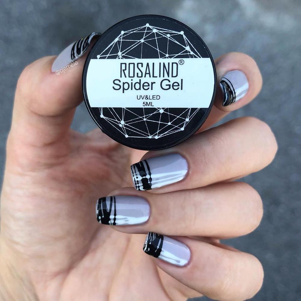 ROSALIND Gel Spider Line For Nails Art Gel Polish UV Colors Painting Gel Nail Polish Spider Gel Polish