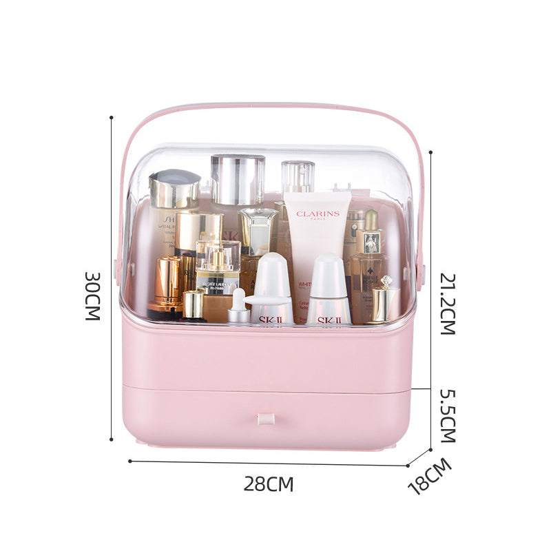 Cosmetics Storage Box Transparent Simple Dust-proof Large-Capacity Drawer Makeup Box Storage