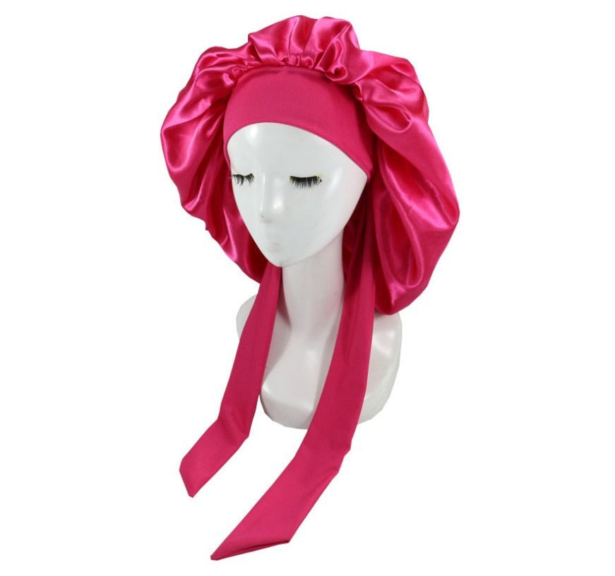 Laced Sleeping Bonnet Cap Silk Hair CareSleeping Cap