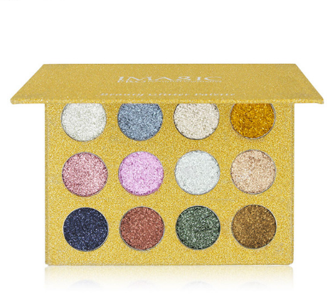 12 Color Pressed Glitters Single Eyeshadow Diamond Rainbow Make Up