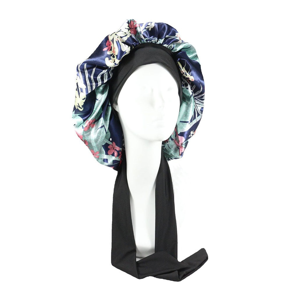 Laced Sleeping Bonnet Cap Silk Hair CareSleeping Cap