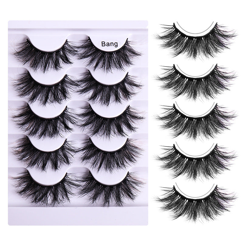 5 Pairs Of Colorful Eyelashes Multi Layer Mink Like Eyelashes