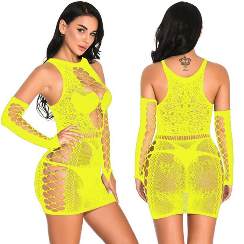 Women's Sexy Lingerie Exotic Lace Nightdress Dress