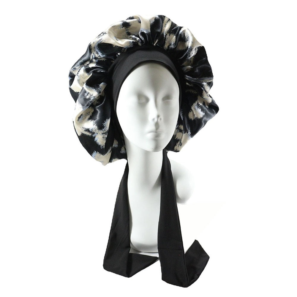 Laced Sleeping Bonnet Cap Silk Hair CareSleeping Cap