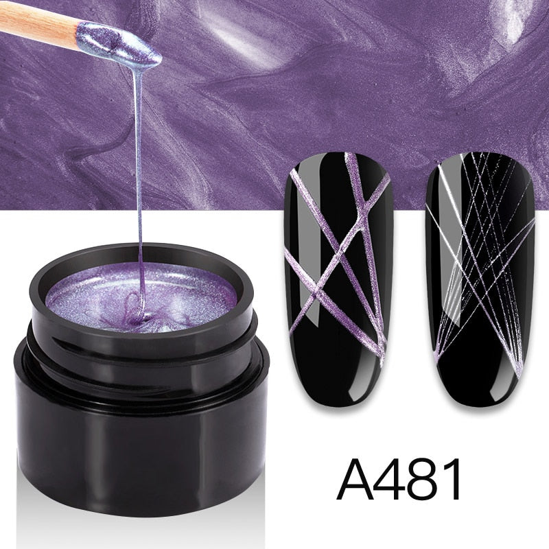 ROSALIND Gel Spider Line For Nails Art Gel Polish UV Colors Painting Gel Nail Polish Spider Gel Polish