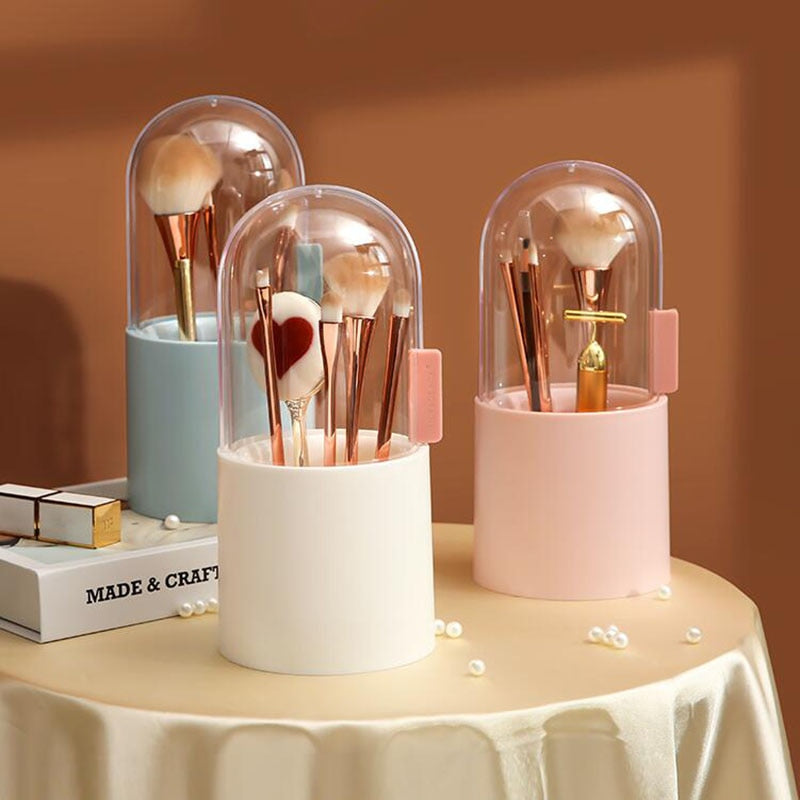 Makeup Brush Storage Box Cosmetic Organizer Makeup Brush Barrel Holder Waterproof