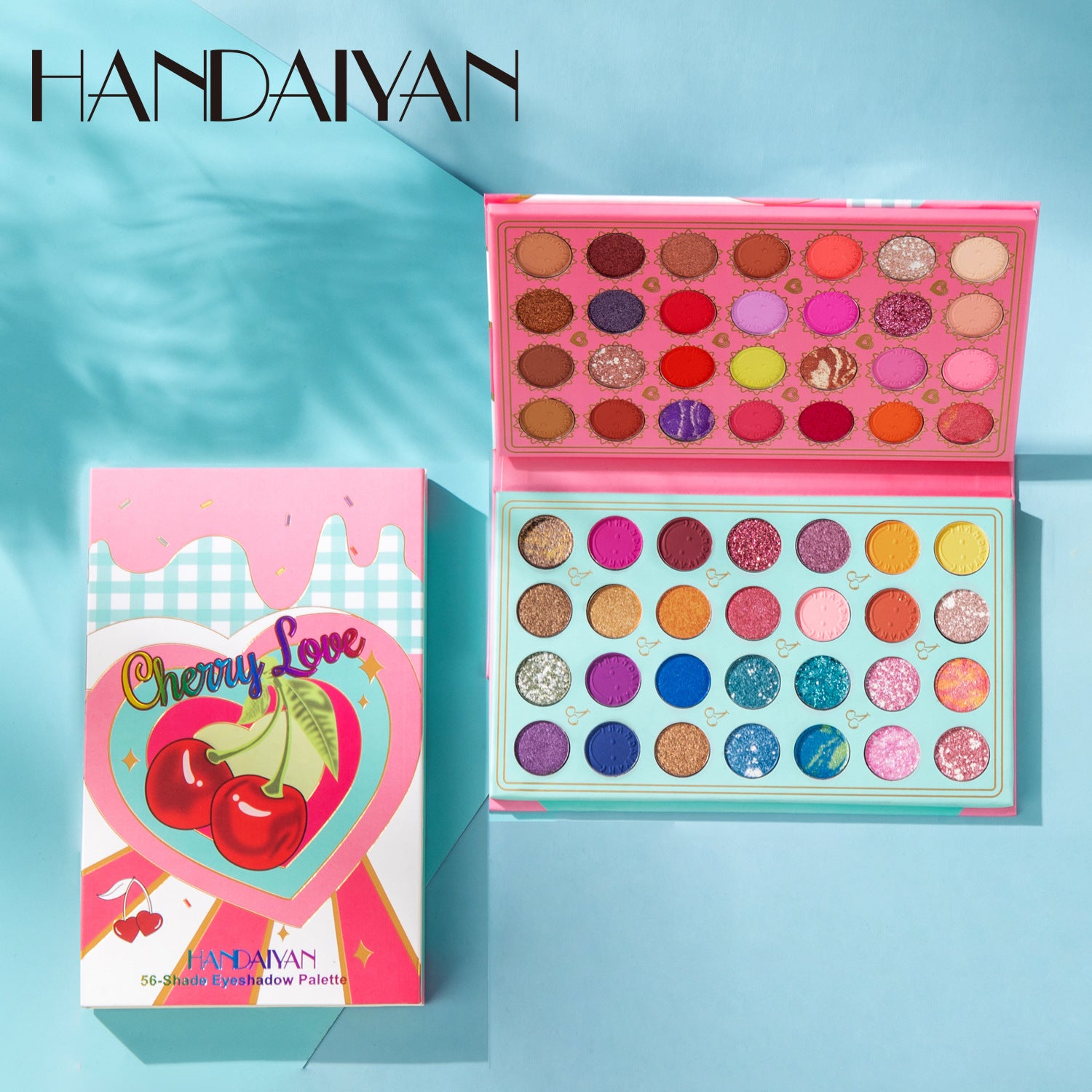 HANDAIYAN 56 Color Makeup Eyeshadow Palette Pearlescent Matte