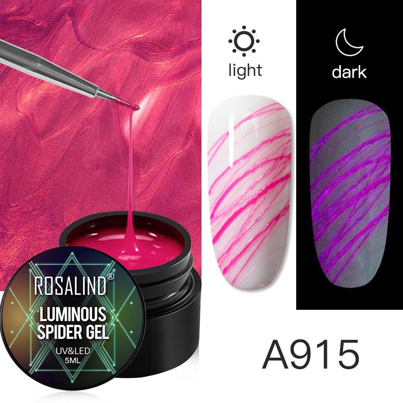 ROSALIND Gel Spider Line For Nails Art Gel Polish UV Colors Painting Gel Nail Polish Spider Gel Polish