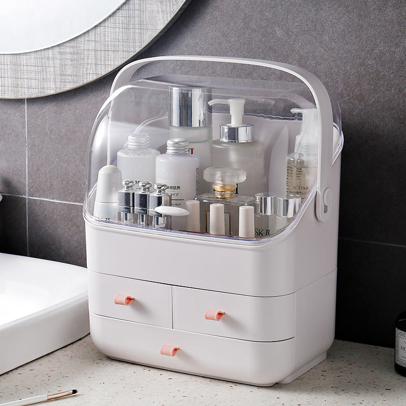 Cosmetics Storage Box Transparent Simple Dust-proof Large-Capacity Drawer Makeup Box Storage