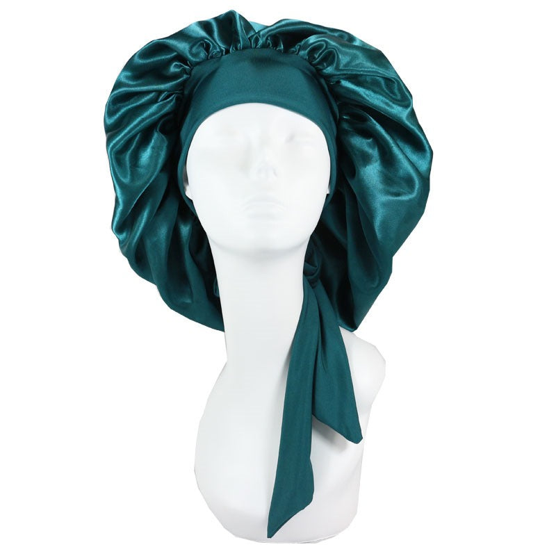 Laced Sleeping Bonnet Cap Silk Hair CareSleeping Cap