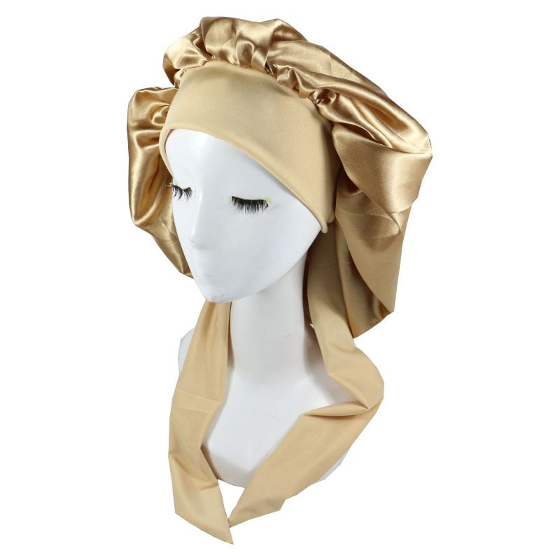Laced Sleeping Bonnet Cap Silk Hair CareSleeping Cap