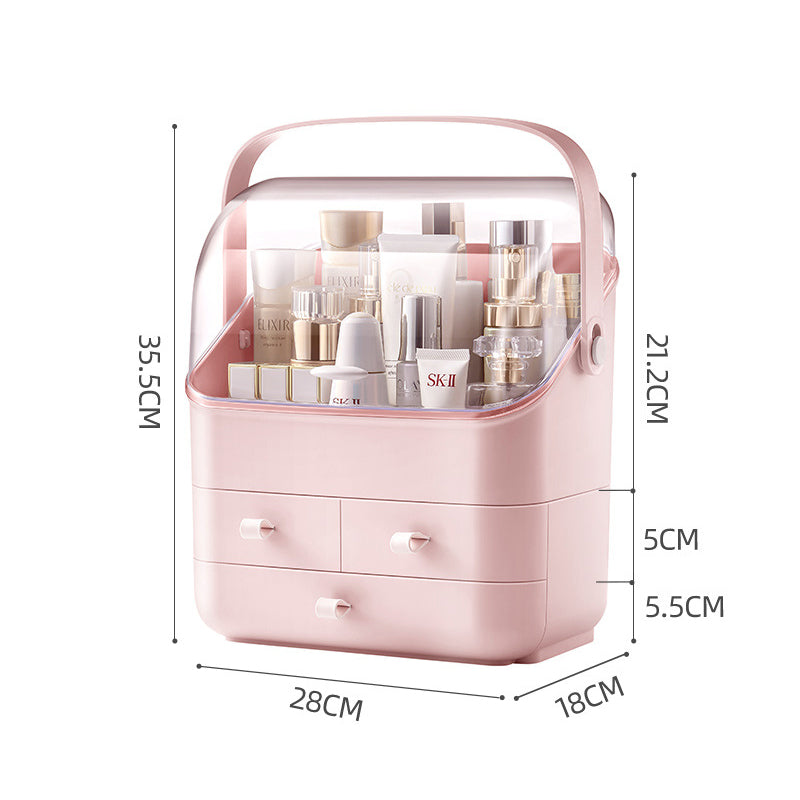 Cosmetics Storage Box Transparent Simple Dust-proof Large-Capacity Drawer Makeup Box Storage