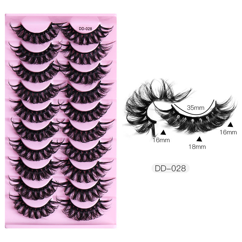 10 Pairs Of Multi-Layer Thick Mink Like Eyelashes