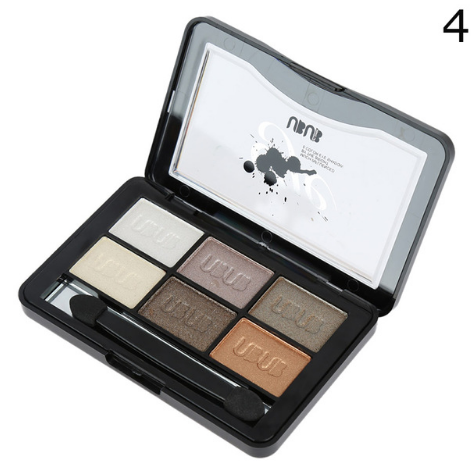 6 Color Eye Shadow Powder Makeup Palette Shimmer Metallic Glitter