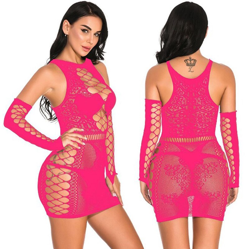 Women's Sexy Lingerie Exotic Lace Nightdress Dress