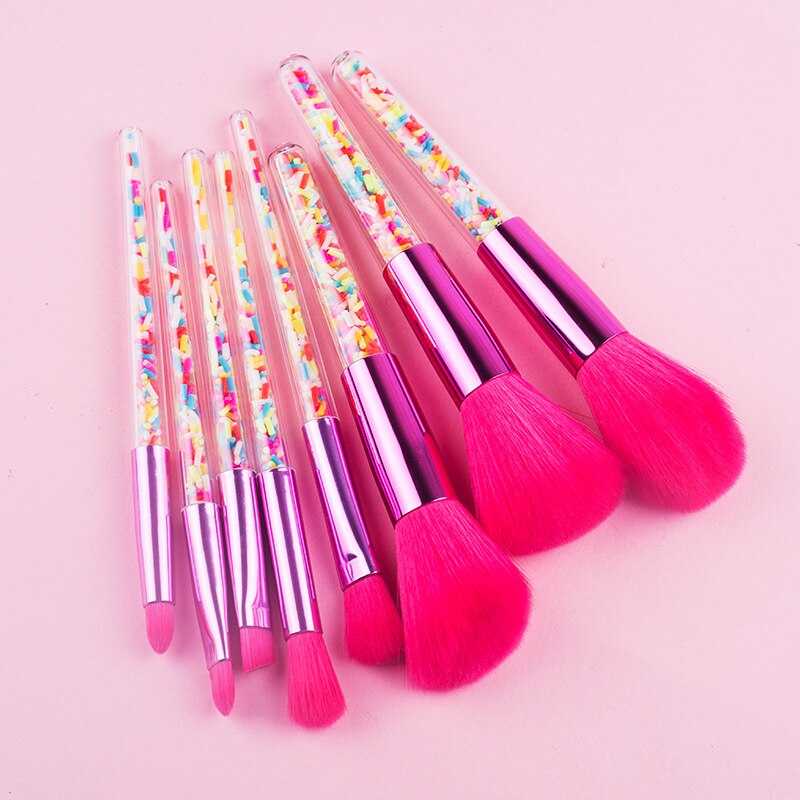 5/8pcs Mini Candy Makeup Brushes Soft Eyeshadow Powder Blush Eyebrow Brush Set Candy Theme Cosmetic Tools
