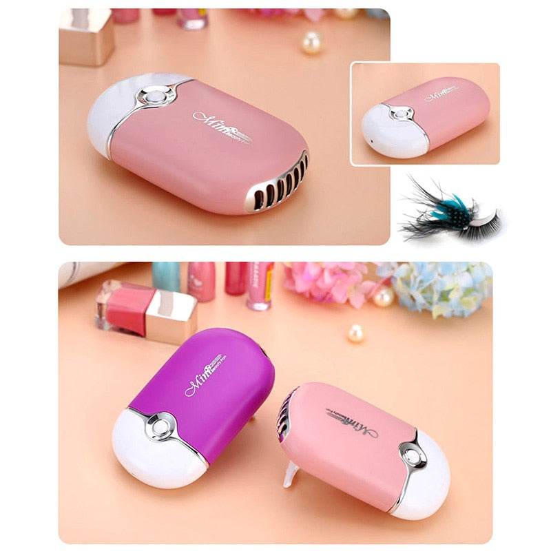 Mini USB Eyelash Fan  Blower Glue Eyelashes Dedicated Dryer Beauty Tool-in False Eyelashes