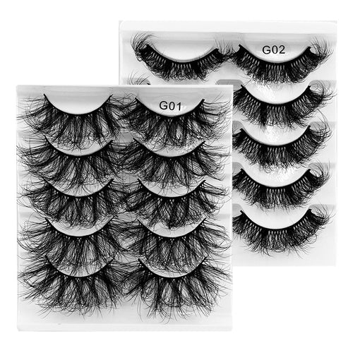 5 Pairs Of 3D FLUFFY Mink Eyelashes