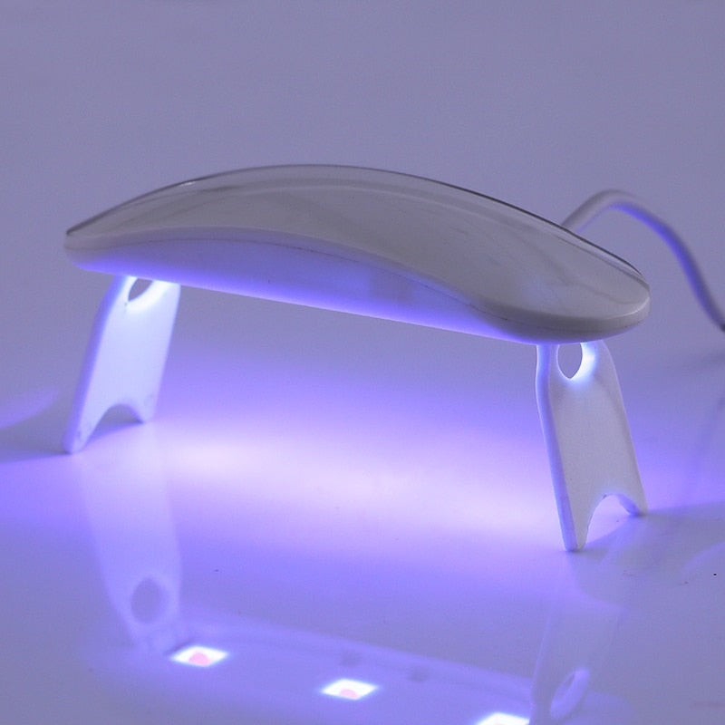 White Nail Dryer Machine UV LED Lamp Portable Micro USB