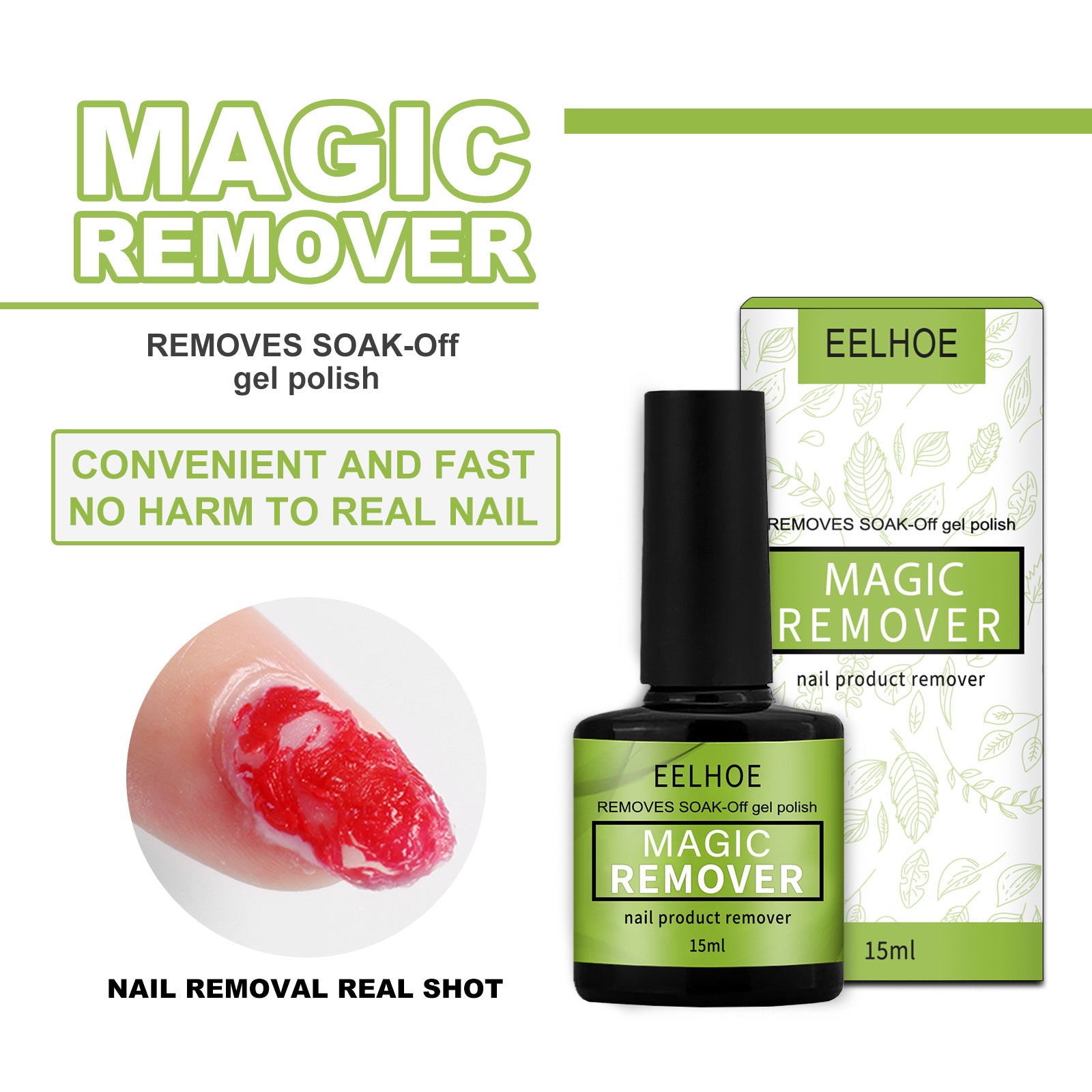 EELHOE Bursting Nail Polish Remover Nail Polish Remover Nail Polish Remover Nail Polish Manicure Special Magic Nail Polish Remover