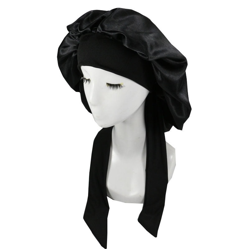 Laced Sleeping Bonnet Cap Silk Hair CareSleeping Cap