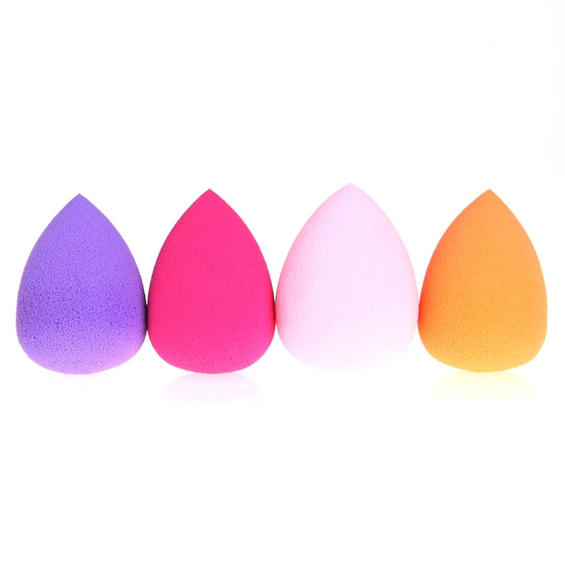 4PC set Mini Beauty Soft Makeup Sponge Puff Face Nose Facial Foundation Base Liquid Powder Blending Drop Shape Cosmetic Tool