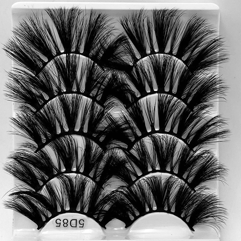 5D 25mm 5 Pairs Mink Eyelashes Multi-Layer