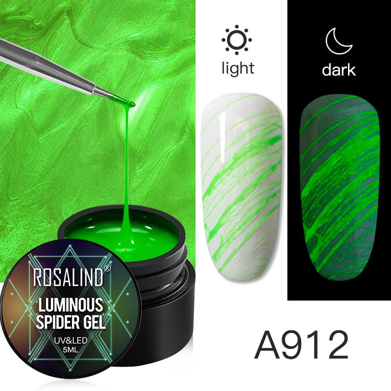 ROSALIND Gel Spider Line For Nails Art Gel Polish UV Colors Painting Gel Nail Polish Spider Gel Polish