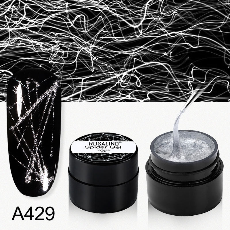 ROSALIND Gel Spider Line For Nails Art Gel Polish UV Colors Painting Gel Nail Polish Spider Gel Polish