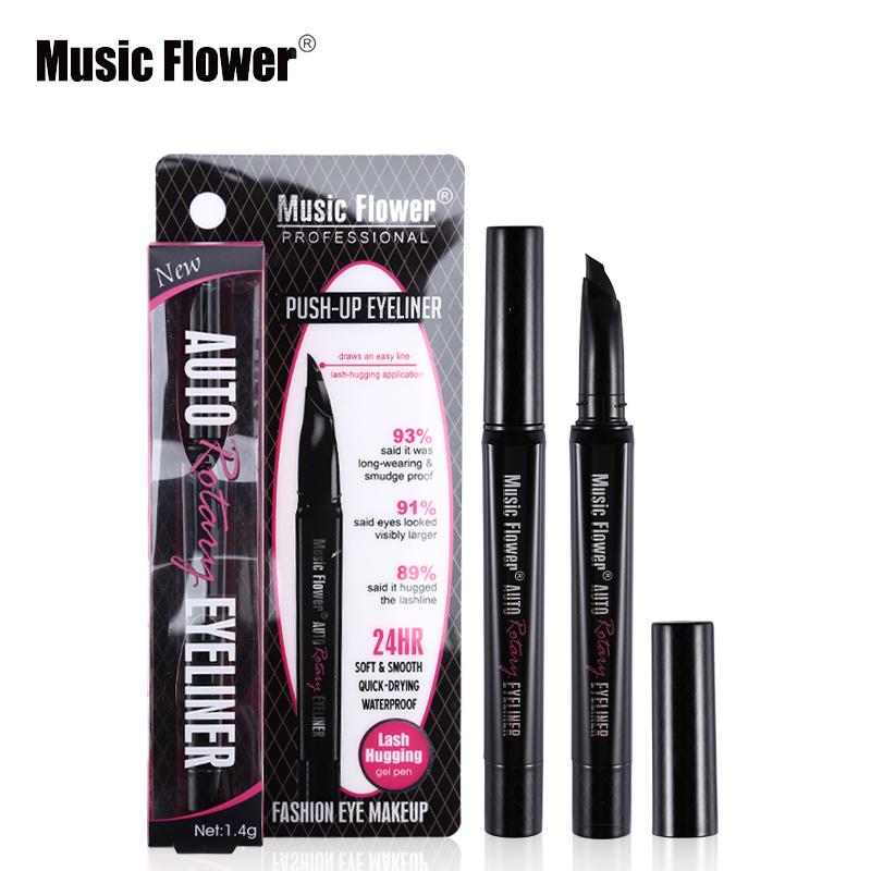 Pro Auto Rotating Liquid Eyeliner Waterproof Eye Makeup Lash Hugging Gel Eye Liner Mark Pen Smudge-proof Cosmetics