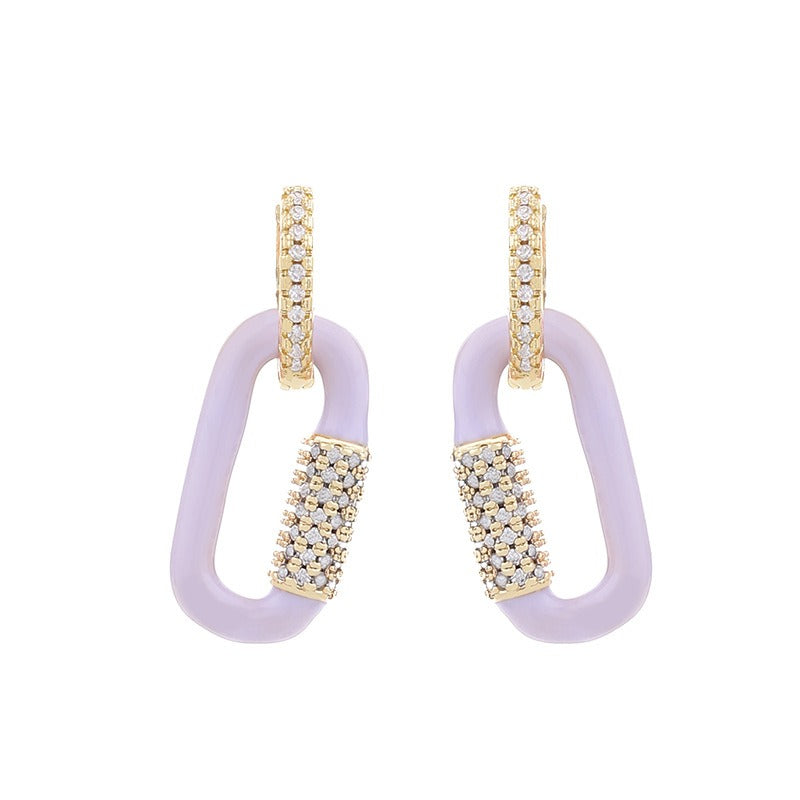 Diamond Geometric Earrings
