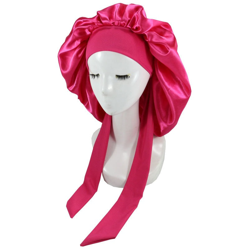 Laced Sleeping Bonnet Cap Silk Hair CareSleeping Cap