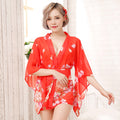 Sexy Japanese Printed Lingerie Robe